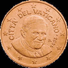 2 Cent UNC Vaticaan